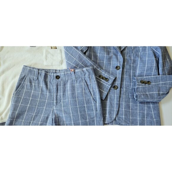 Janie and Jack Boys 7 Room to Bloom Jacket Graymalin Polo Shorts Set - Picture 3 of 4